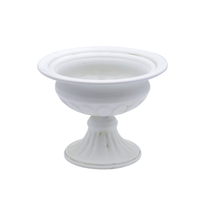 Ribbed Pedestal Decorative Bowl, Compote Centerpiece Vase-Set of 10-Koyal Wholesale-Black-