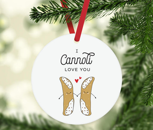 Round MDF Natural Wood Christmas Ornaments Bulk Pack, Custom Ornament Gift-Set of 6-Andaz Press-Cannoli-