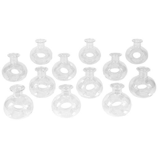 Set of 12 Glass Bud Vase Napkin Rings-Set of 12-Koyal Wholesale-