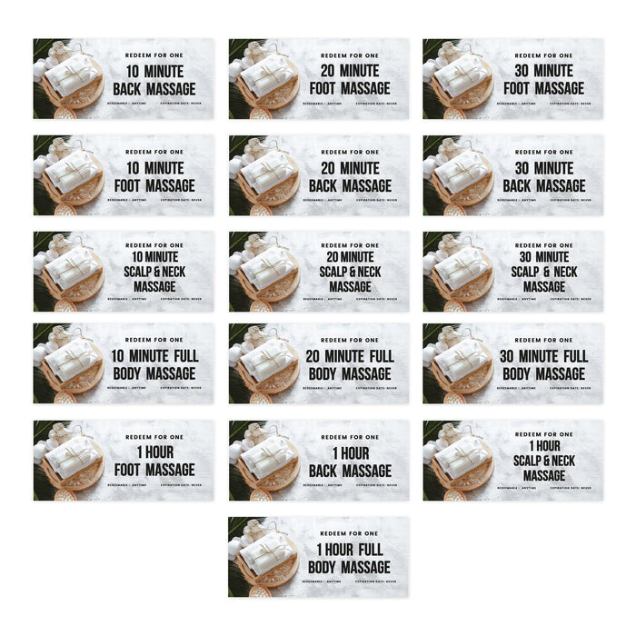 Set of 16 Couples Coupons-Set of 16-Andaz Press-Massage Love-