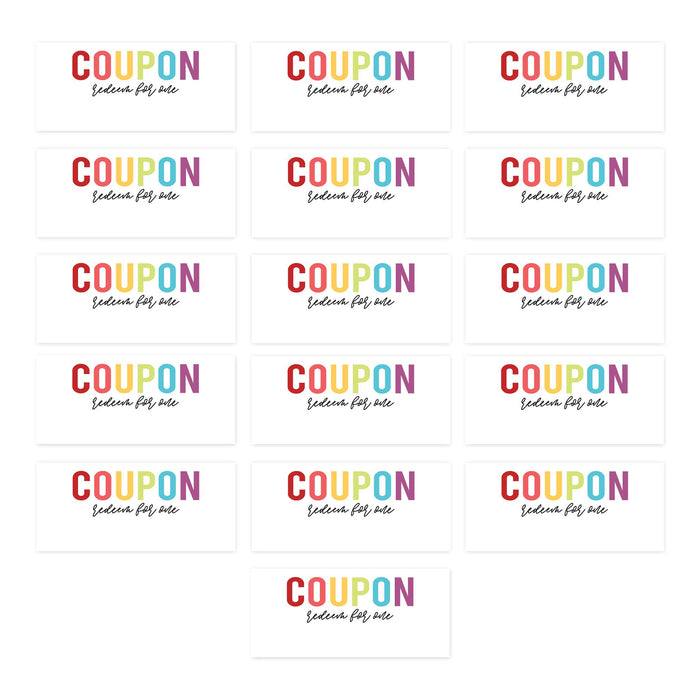 Set of 16 Couples Coupons-Set of 16-Andaz Press-Rainbow Fill In Love-