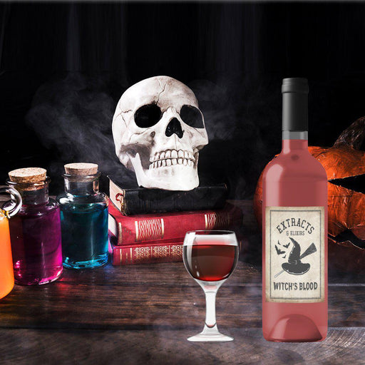 Set of 16 Halloween Wine Bottle Labels Potion Bottles Halloween Decor Apothecary Halloween Decor Vintage Halloween Decor-Set of 16-Andaz Press-Aged-