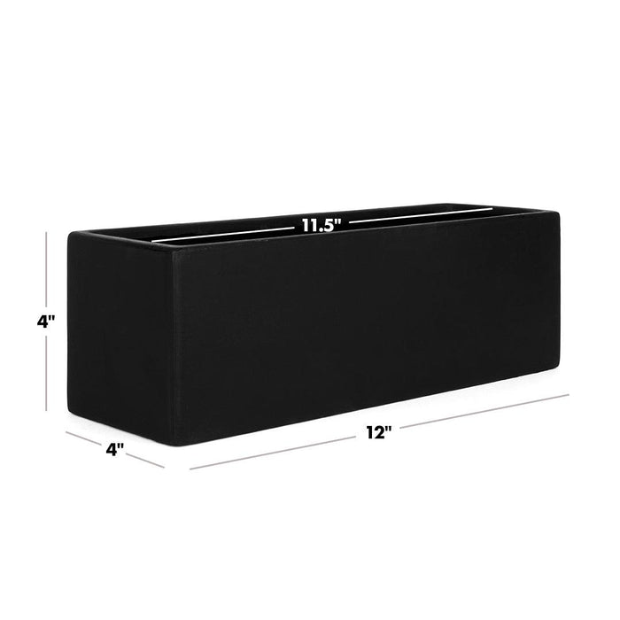 Set of 2 Ceramic Rectangular Vase-Set of 2-Koyal Wholesale-Black-