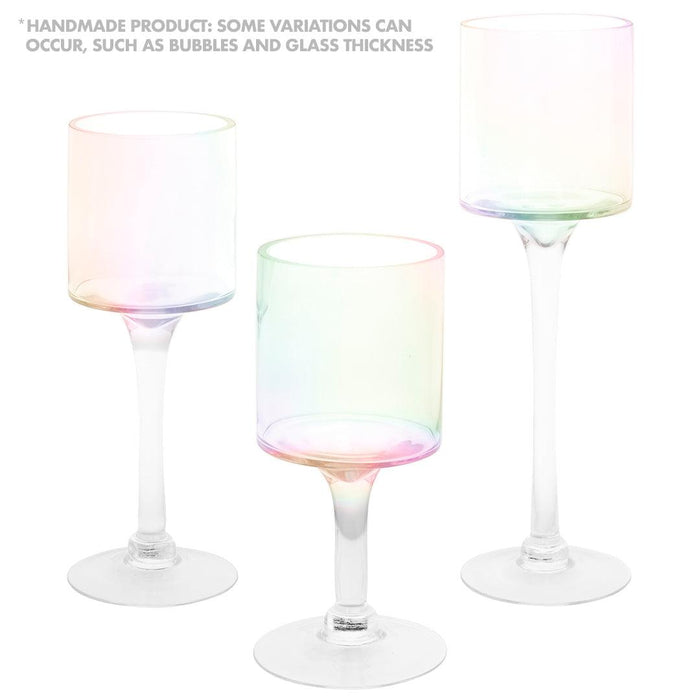 Set of 3 Glass Floating Candle Vases-Koyal Wholesale-Gold-SET OF 1 (3PC)-
