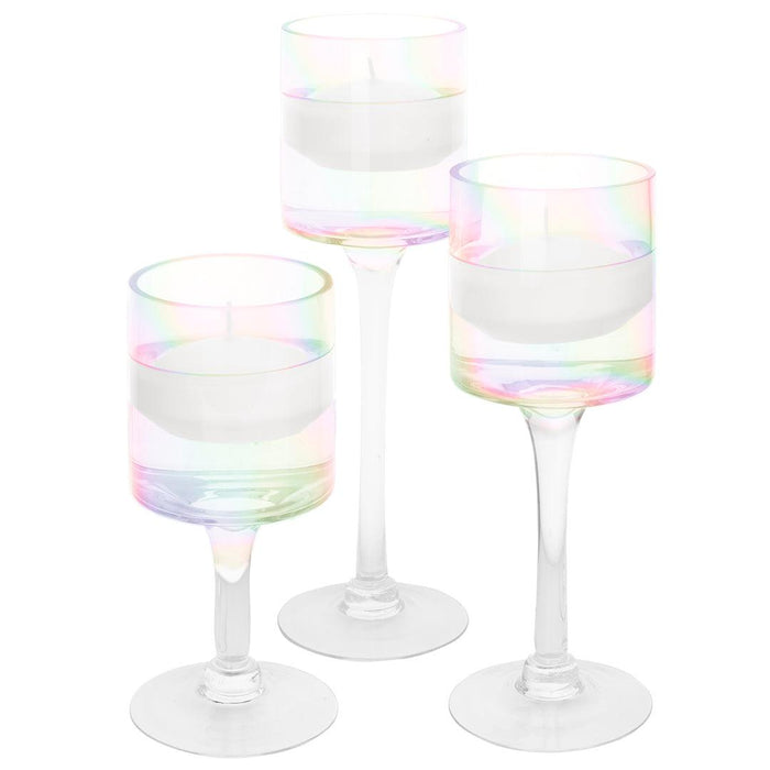Set of 3 Glass Floating Candle Vases-Koyal Wholesale-Gold-SET OF 1 (3PC)-