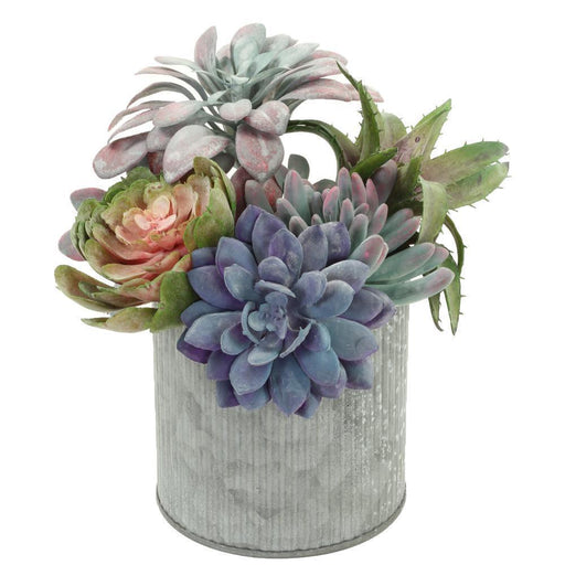 Set of 6 Corrugated Zinc Cylinder Vases-Set of 6-Koyal Wholesale-4" x 4"-