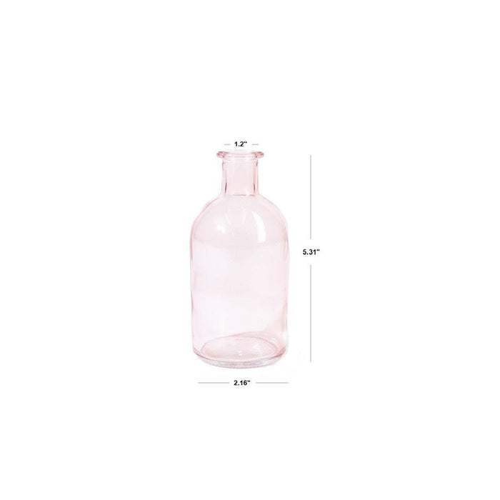 Set of 6 Glass Bud Vases | Small Apothecary Bottles, Bulk Set-Koyal Wholesale-Amber-Set of 6-