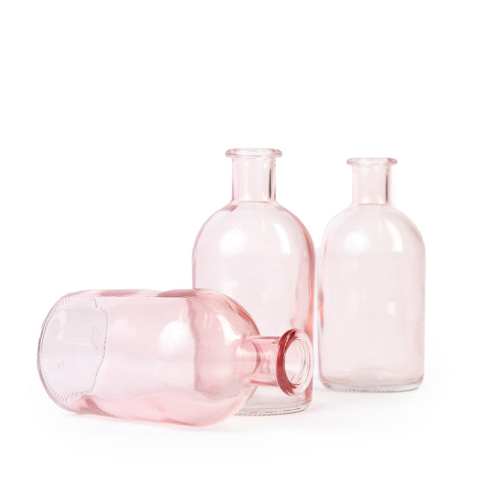 Set of 6 Glass Bud Vases | Small Apothecary Bottles, Bulk Set-Koyal Wholesale-Amber-Set of 6-