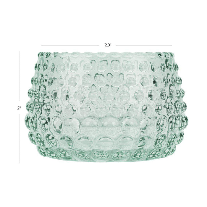 Set of 6 Hobnail Multi-Use Glass Candle Holders-Set of 6-Koyal Wholesale-Red-