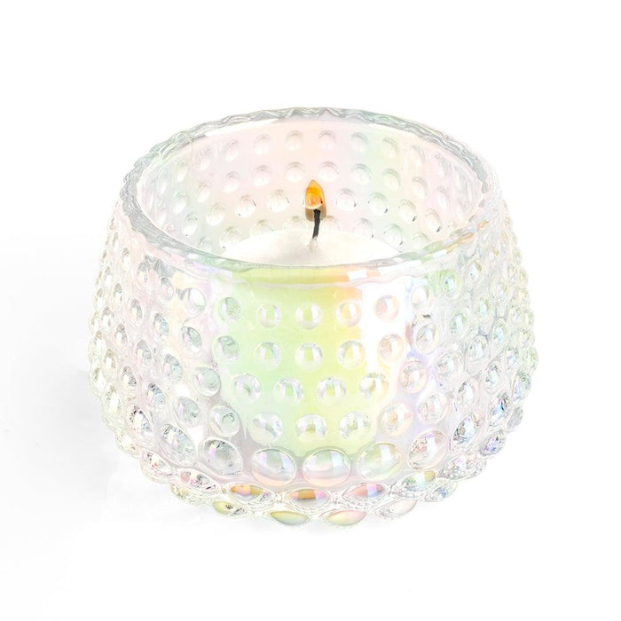Set of 6 Hobnail Multi-Use Glass Candle Holders-Set of 6-Koyal Wholesale-Red-