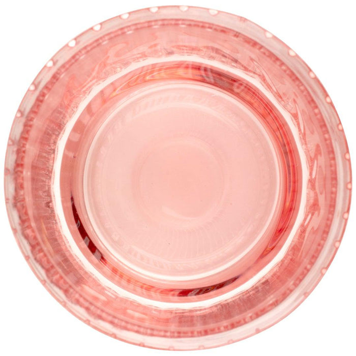 Set of 6 Ribbed Glass Votive Candle Holders - Aesthetic Decor & Candle Holders for Table Centerpiece-Set of 6-Koyal Wholesale-Burgundy-