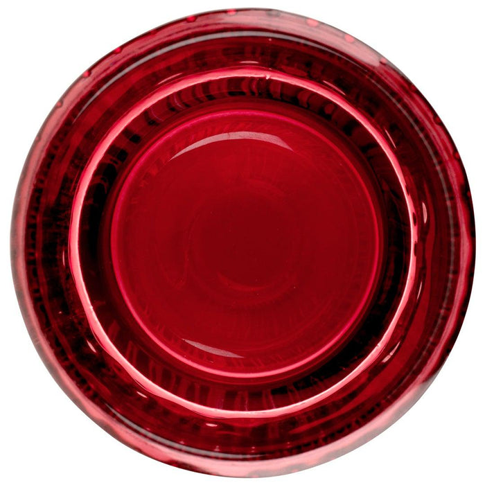 Set of 6 Ribbed Glass Votive Candle Holders - Aesthetic Decor & Candle Holders for Table Centerpiece-Set of 6-Koyal Wholesale-Burgundy-