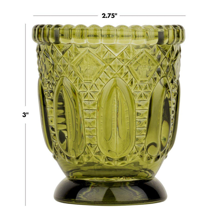 Set of 6 Vintage Glass Candle Holder Bulk Pack-Koyal Wholesale-Blush Pink-Set of 6-