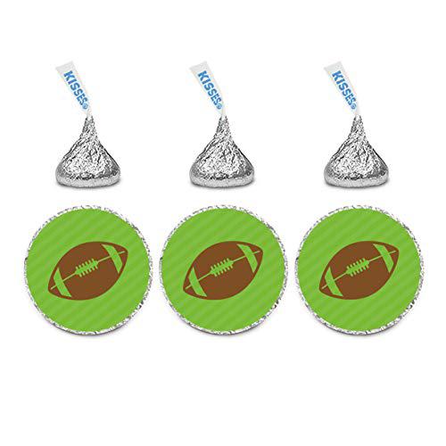 Sports Birthday Shapes Hershey's Kisses Stickers-Set of 216-Andaz Press-Football-