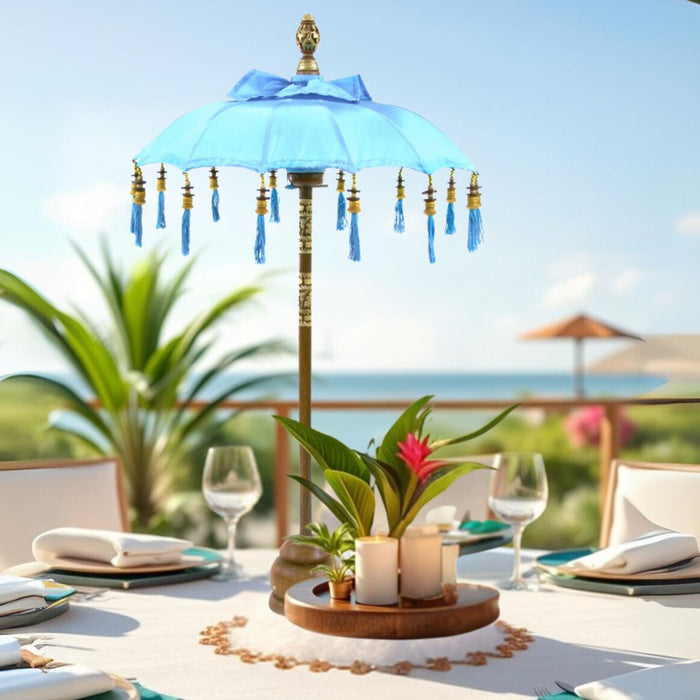 Tabletop Bali Umbrella Centerpiece-Set of 1-Koyal Wholesale-Plum Purple-