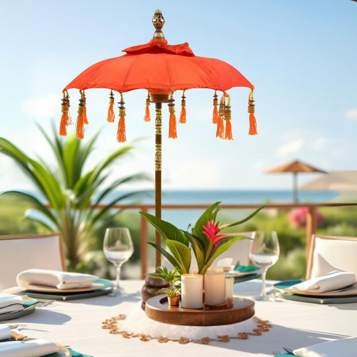 Tabletop Bali Umbrella Centerpiece-Set of 1-Koyal Wholesale-Plum Purple-