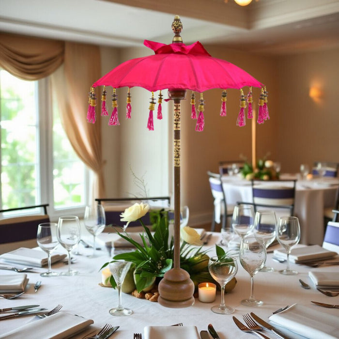 Tabletop Bali Umbrella Centerpiece-Set of 1-Koyal Wholesale-Plum Purple-