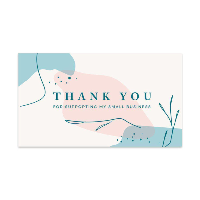 Thank You for Supporting My Small Business Cards-Set of 100-Andaz Press-Abstract Shapes-