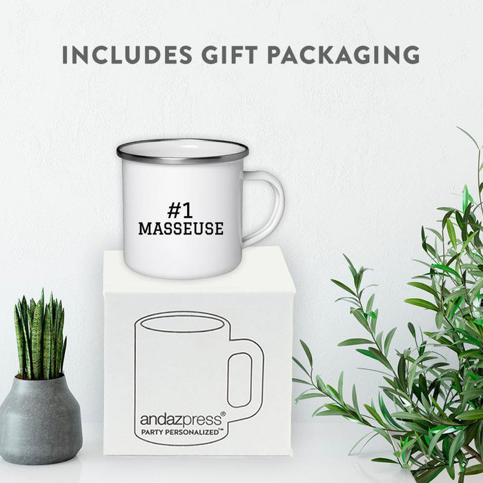 #1 Sports Stainless Steel Campfire Coffee Mug Thank You Gift-Set of 1-Andaz Press-Masseuse-