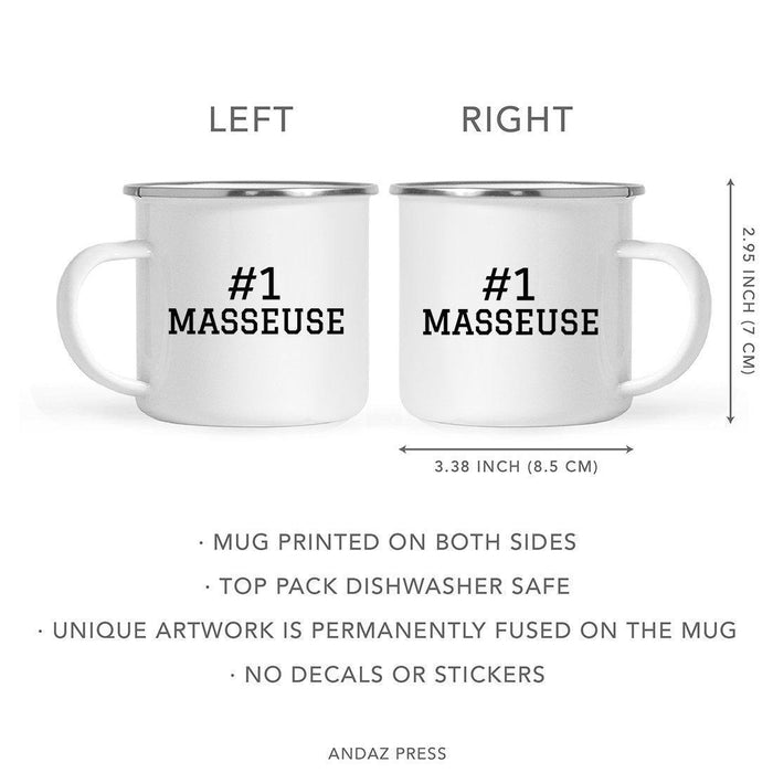 #1 Sports Stainless Steel Campfire Coffee Mug Thank You Gift-Set of 1-Andaz Press-Masseuse-