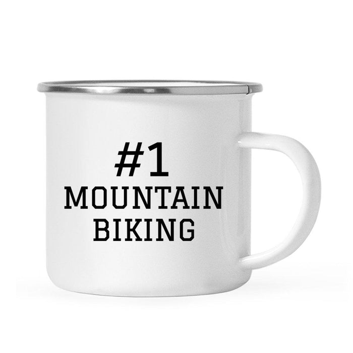 #1 Sports Stainless Steel Campfire Coffee Mug Thank You Gift-Set of 1-Andaz Press-Mountain Biking-