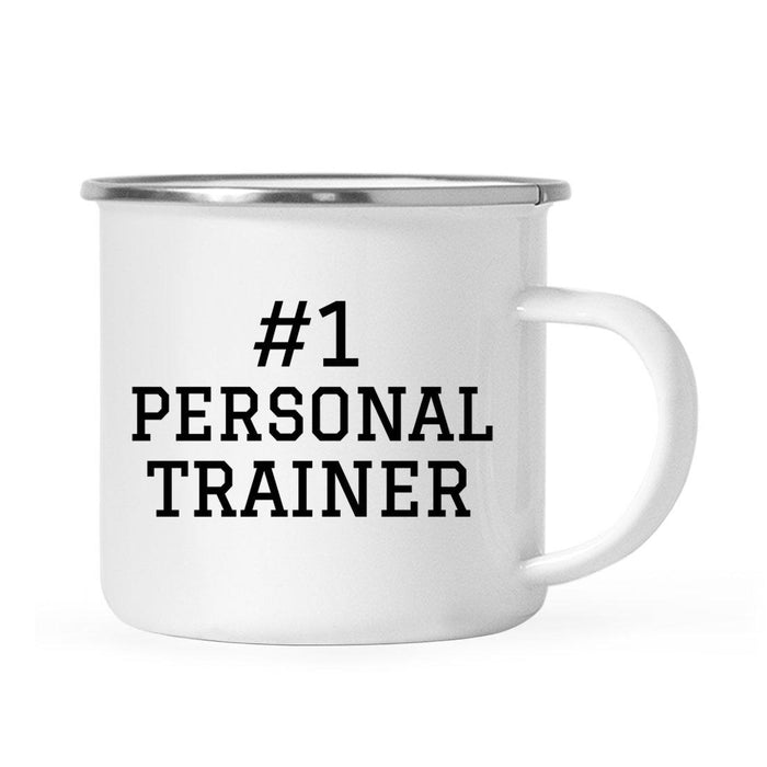 #1 Sports Stainless Steel Campfire Coffee Mug Thank You Gift-Set of 1-Andaz Press-Personal Trainer-