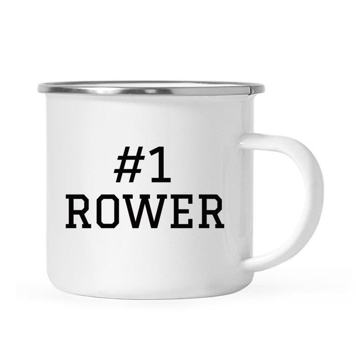 #1 Sports Stainless Steel Campfire Coffee Mug Thank You Gift-Set of 1-Andaz Press-Rower-