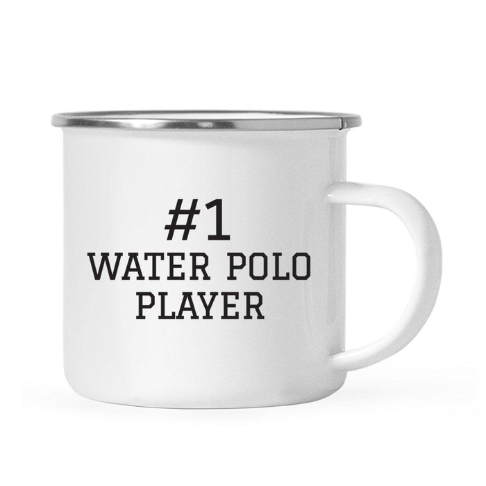 #1 Sports Stainless Steel Campfire Coffee Mug Thank You Gift-Set of 1-Andaz Press-Water Polo Player-