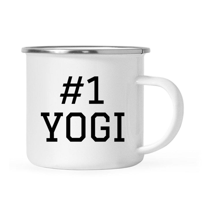 #1 Sports Stainless Steel Campfire Coffee Mug Thank You Gift-Set of 1-Andaz Press-Yogi-