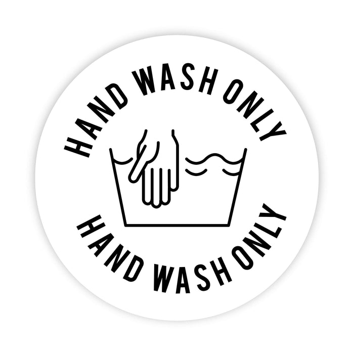 2-inch Round Small Business Sticker Labels-Set of 120-Andaz Press-Hand Wash Only-