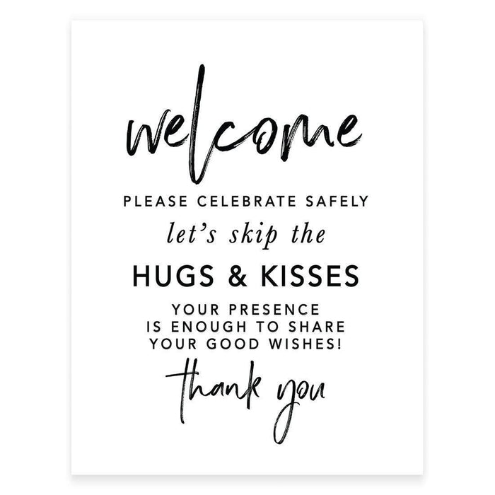 8.5 x 11 Inch Social Distance Wedding Party COVID Signs-Set of 1-Andaz Press-Celebrate Safely-