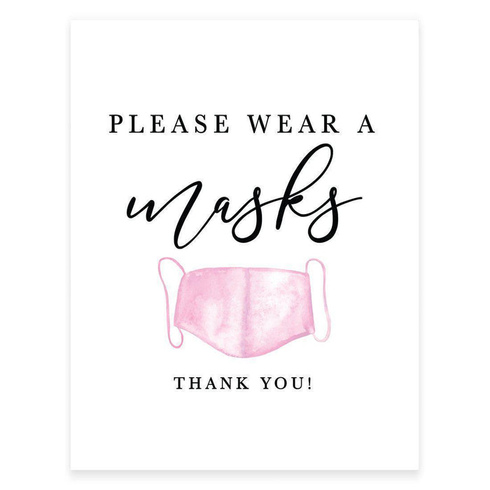 8.5 x 11 Inch Social Distance Wedding Party COVID Signs-Set of 1-Andaz Press-Thank You-