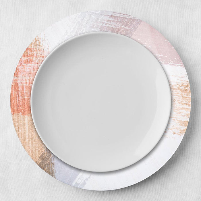 Abstract Brushstrokes Acrylic Charger Plates-Set of 4-Koyal Wholesale-