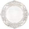 Acrylic Charger Plates Round Antique Embossed-Set of 4-Koyal Wholesale-White-