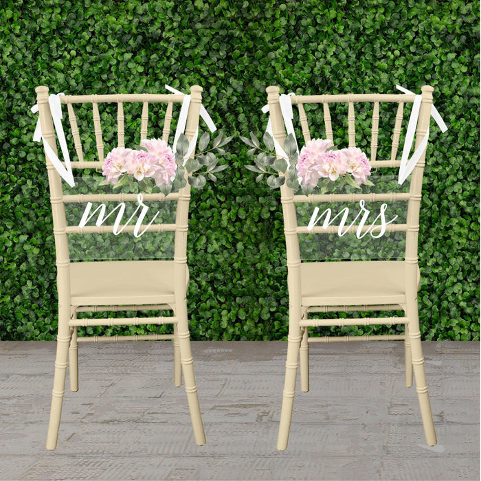 Acrylic Wedding Chair Signs-Set of 2-Andaz Press-Better Together-