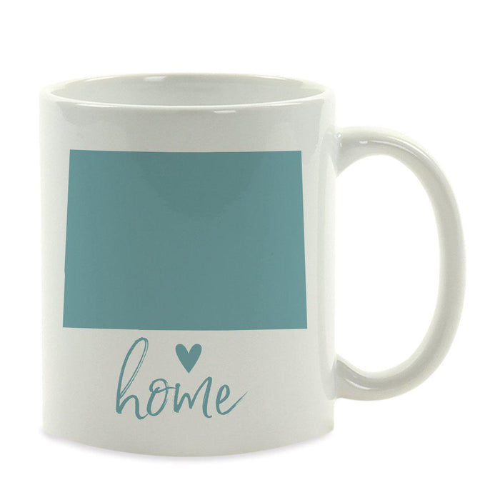 Andaz Press 11 oz Aqua US State Home Heart Coffee Mug-Set of 1-Andaz Press-Colorado-