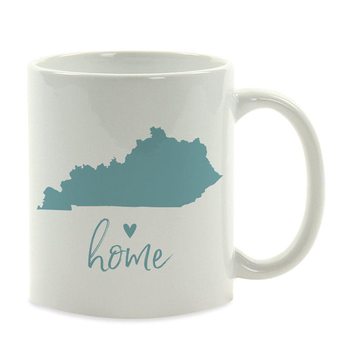 Andaz Press 11 oz Aqua US State Home Heart Coffee Mug-Set of 1-Andaz Press-Kentucky-