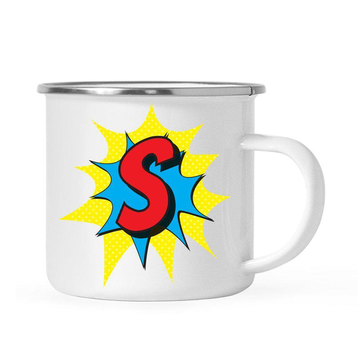 Andaz Press 11 oz Comic Book Superhero Monogram Campfire Coffee Mug-Set of 1-Andaz Press-S-