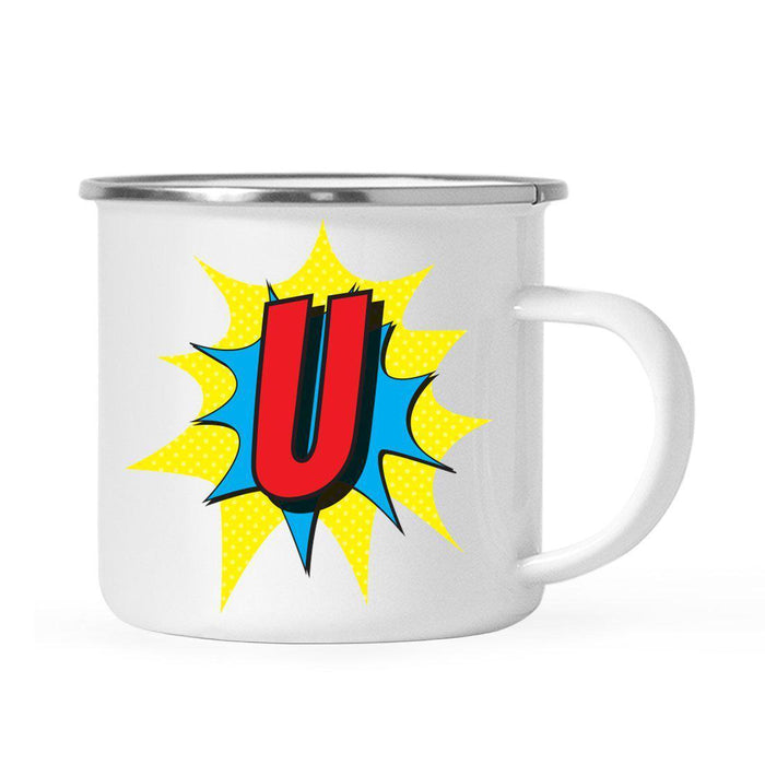 Andaz Press 11 oz Comic Book Superhero Monogram Campfire Coffee Mug-Set of 1-Andaz Press-U-