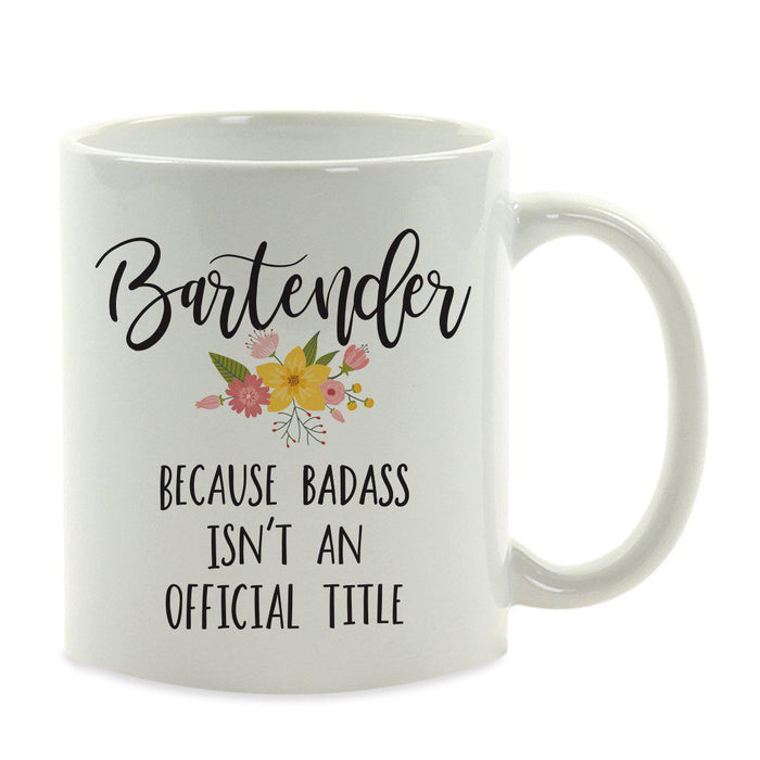 Andaz Press 11oz Badass Isn't An Official Title Floral Graphic Coffee Mug-Set of 1-Andaz Press-Bartender-