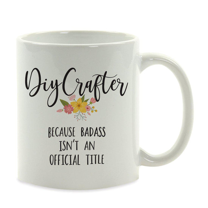 Andaz Press 11oz Badass Isn't An Official Title Floral Graphic Coffee Mug-Set of 1-Andaz Press-DIY Crafter-