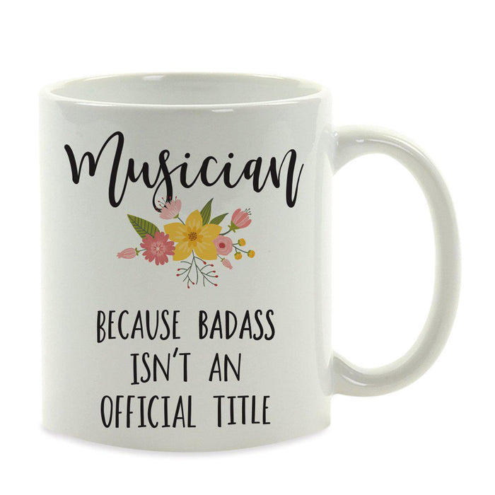 Andaz Press 11oz Badass Isn't An Official Title Floral Graphic Coffee Mug-Set of 1-Andaz Press-Musician-