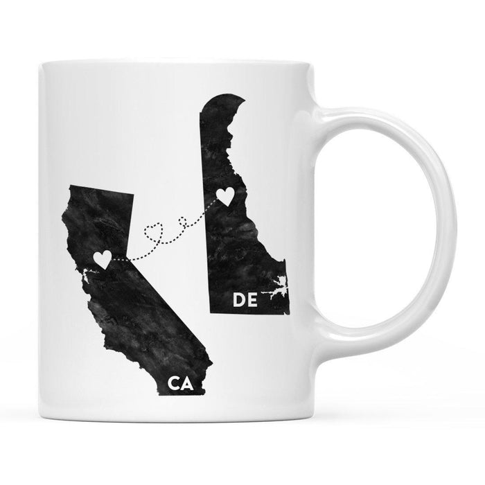 Andaz Press 11oz Black And White Modern California Long Distance Coffee Mug-Set of 1-Andaz Press-Delaware-