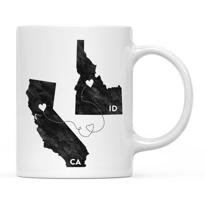 Andaz Press 11oz Black And White Modern California Long Distance Coffee Mug-Set of 1-Andaz Press-Idaho-