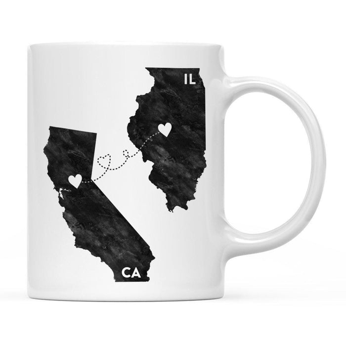 Andaz Press 11oz Black And White Modern California Long Distance Coffee Mug-Set of 1-Andaz Press-Illinois-
