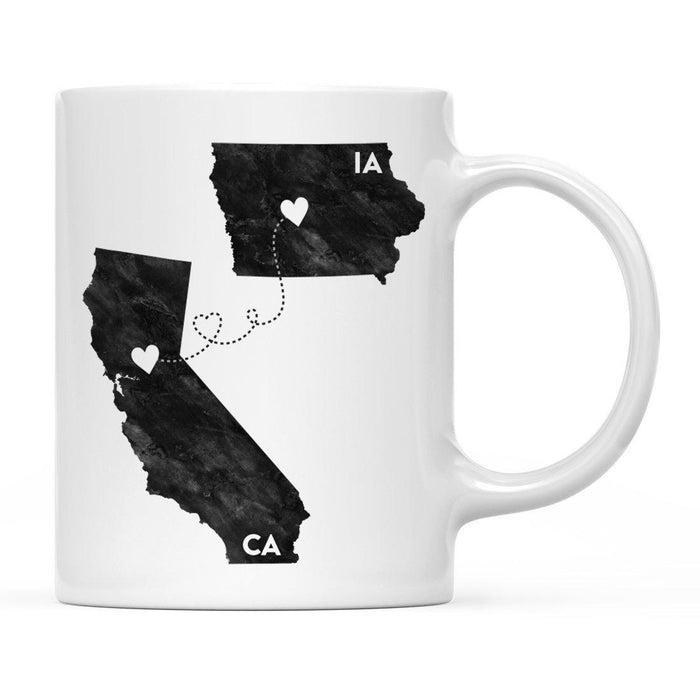Andaz Press 11oz Black And White Modern California Long Distance Coffee Mug-Set of 1-Andaz Press-Iowa-