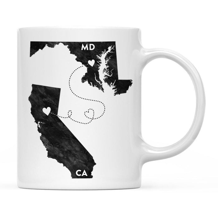 Andaz Press 11oz Black And White Modern California Long Distance Coffee Mug-Set of 1-Andaz Press-Maryland-