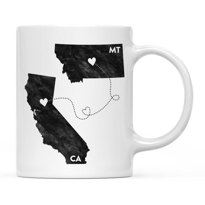 Andaz Press 11oz Black And White Modern California Long Distance Coffee Mug-Set of 1-Andaz Press-Montana-
