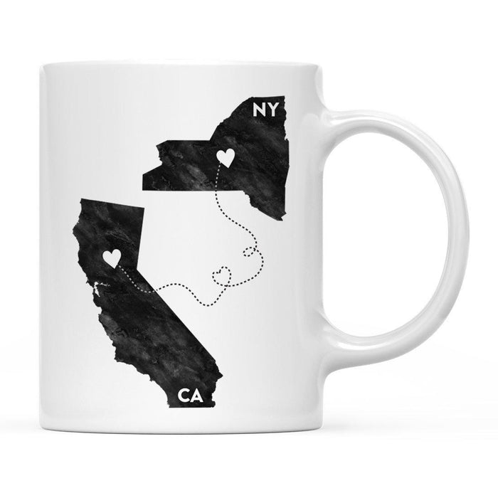 Andaz Press 11oz Black And White Modern California Long Distance Coffee Mug-Set of 1-Andaz Press-New York-