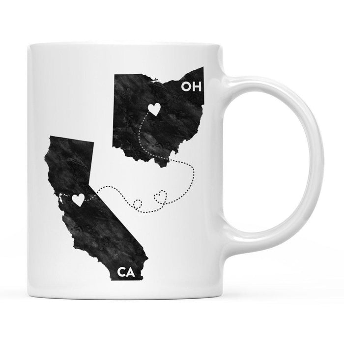 Andaz Press 11oz Black And White Modern California Long Distance Coffee Mug-Set of 1-Andaz Press-Ohio-